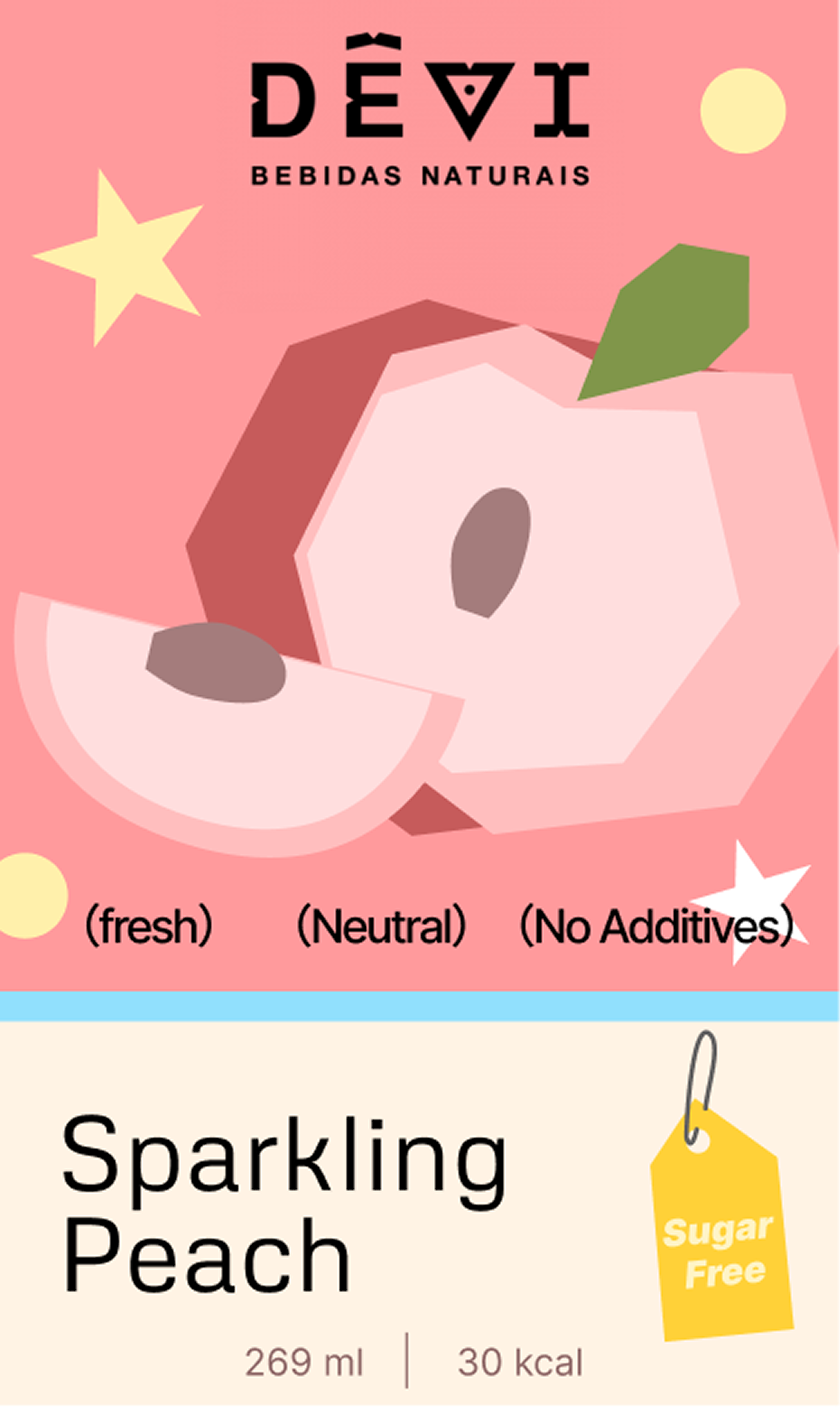 Sparkling Peach label design